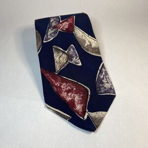 Wynwood Collection Mens Multi Color Abstract Geometric Neck Tie Made In USA